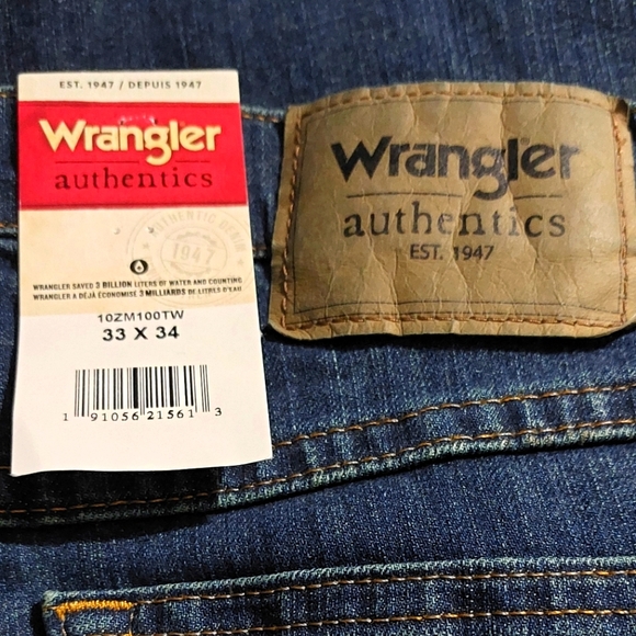 Wrangler Authentic Men Regular Fit Comfort Flex Waist Jean 33 × 34 L - Picture 5 of 5